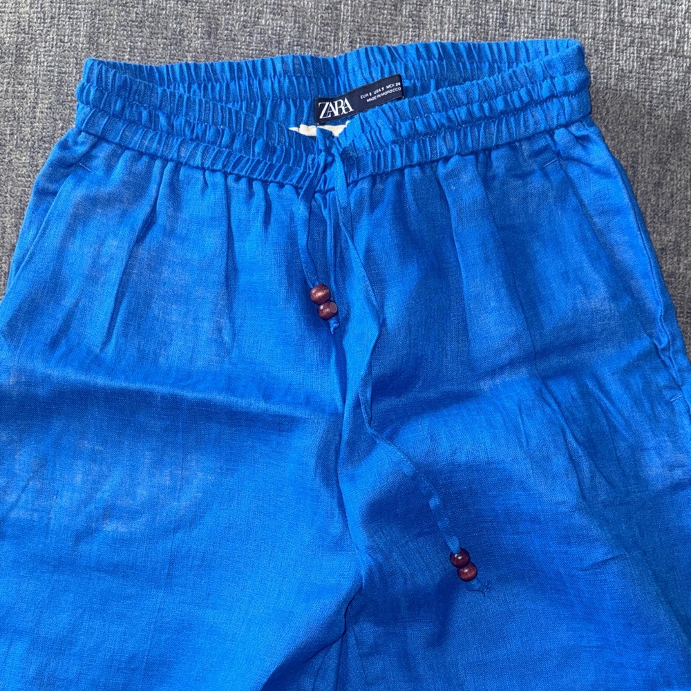 Zara Azure Drawstring Pants